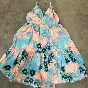A pink and blue dress!